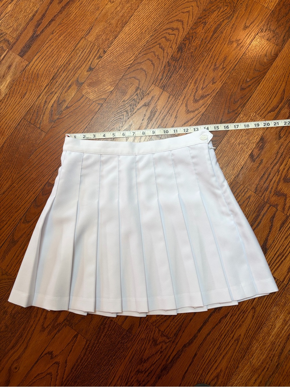 Los Angeles Apparel White Pleated Tennis Skirt